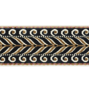 Marion Velvet Tape Black 77621 by Schumacher Designer Trim