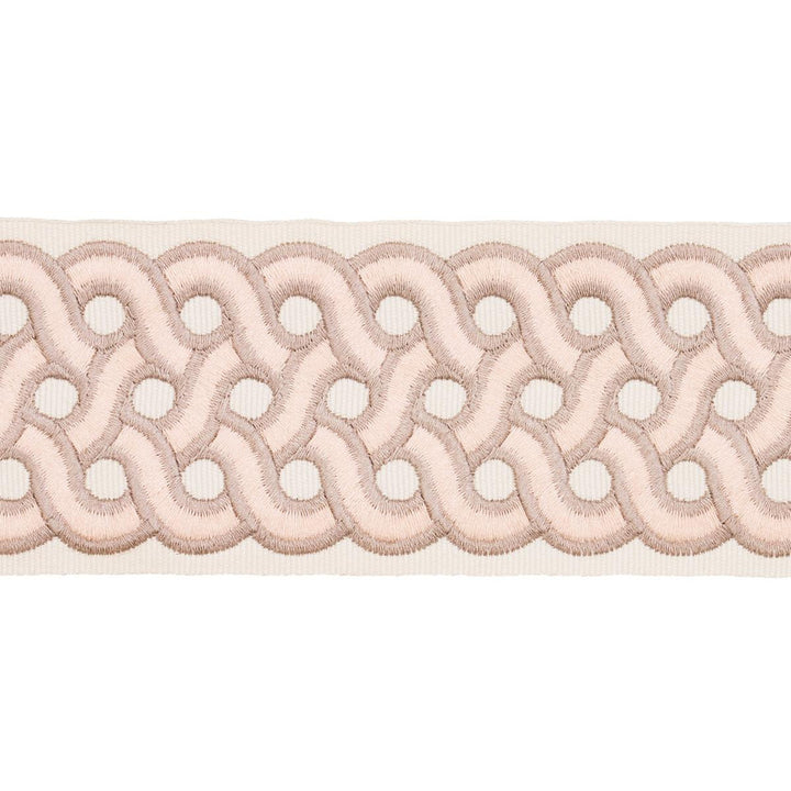 Mandeville Tape Blush 77152 by Schumacher Designer Trim Statement Trims 3.0" - Swanky Fabrics -