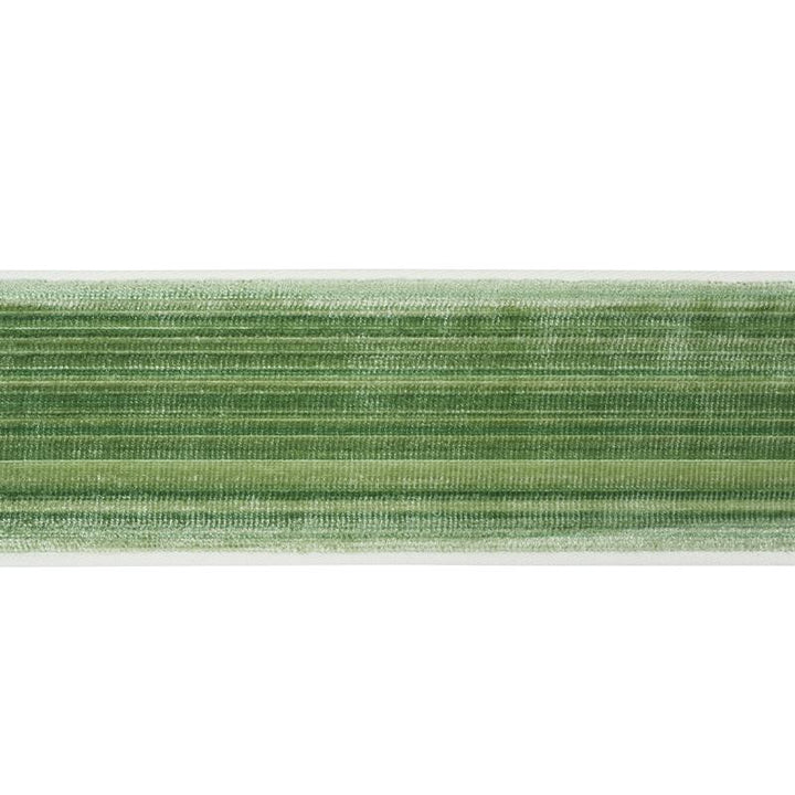 Gaspard Velvet Tape Wide Emerald 74244 by Schumacher Designer Trim Statement Trims - Swanky Fabrics -