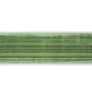 Gaspard Velvet Tape Wide Emerald 74244 by Schumacher Designer Trim