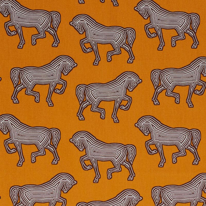 Faubourg Orange 178010 by Schumacher Designer Fabric Club Cavalier 10.75" - Swanky Fabrics -