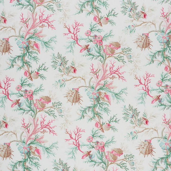 Del Tesoro Pink & Aqua 178761 by Schumacher Designer Fabric Schumacher Classics 36.25" - Swanky Fabrics -