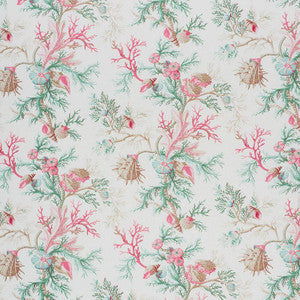 Del Tesoro Pink & Aqua 178761 by Schumacher Designer Fabric