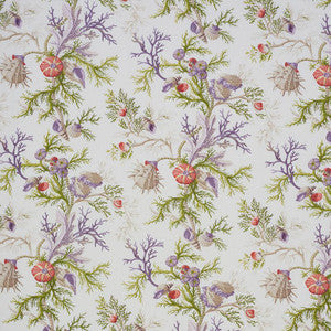 Del Tesoro Purple & Coral 178762 by Schumacher Designer Fabric