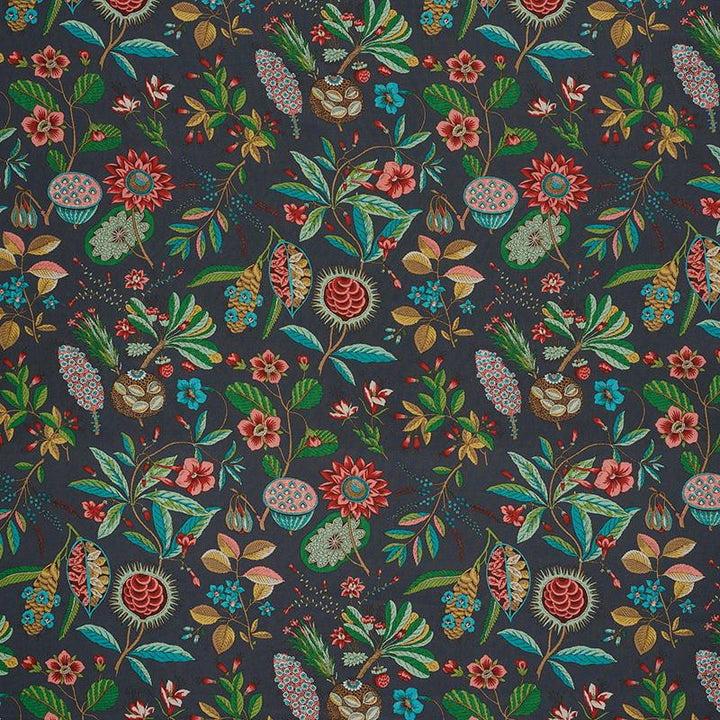 Roca Redonda Carbon & Multi 178772 by Schumacher Designer Fabric Schumacher Classics 13.5" - Swanky Fabrics -