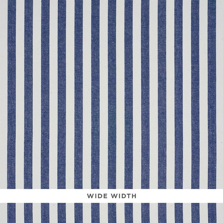 Linen Stripe Indigo 5010254 by Schumacher Designer Wallpaper Down To Earth Textured Wallcovering 2.12" - Swanky Fabrics -