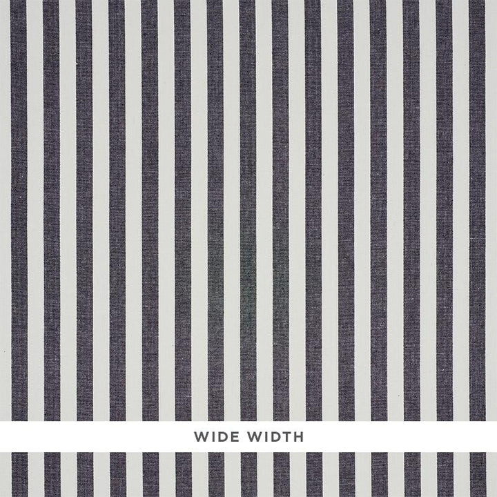 Linen Stripe Black 5010255 by Schumacher Designer Wallpaper Down To Earth Textured Wallcovering 2.12" - Swanky Fabrics -