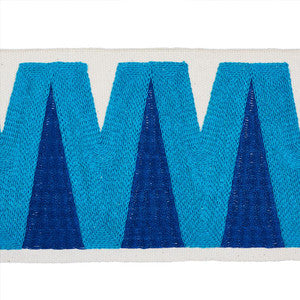 Prado Tape Peacock 76062 by Schumacher Designer Trim