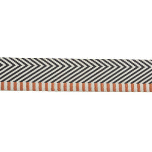 Chevron Twill Tape Black 76110 by Schumacher Designer Trim