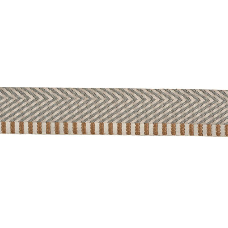 Chevron Twill Tape Natural 76111 by Schumacher Designer Trim Club Cavalier - Swanky Fabrics -