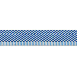Chevron Twill Tape Blue 76113 by Schumacher Designer Trim