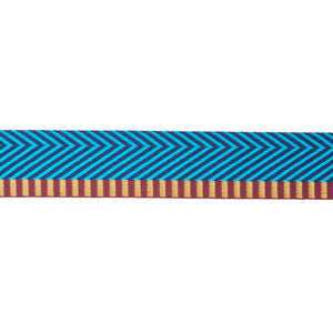 Chevron Twill Tape Peacock 76114 by Schumacher Designer Trim