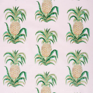 Pineapples Chintz Blush 178802 by Schumacher Designer Fabric