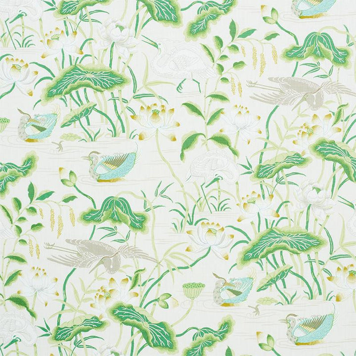 Lotus Garden Leaf 172939 by Schumacher Designer Fabric Signature Schumacher 27.0" - Swanky Fabrics -