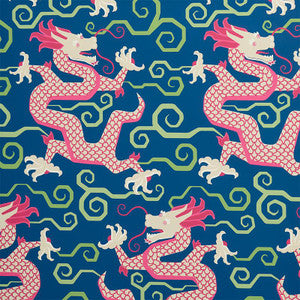 Bixi Sapphire 5010731 by Schumacher Designer Wallpaper