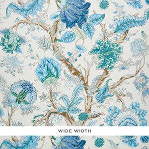 Indian Arbre Peacock & Emerald 5010492 by Schumacher Designer Wallpaper