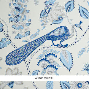 Campagne Bleu & Gris 5010511 by Schumacher Designer Wallpaper