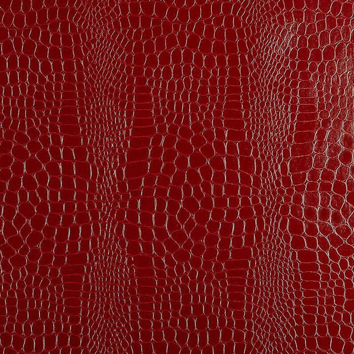 Crocodile Crimson 5005831 by Schumacher Designer Wallpaper Modern Glamour 5.5" - Swanky Fabrics -