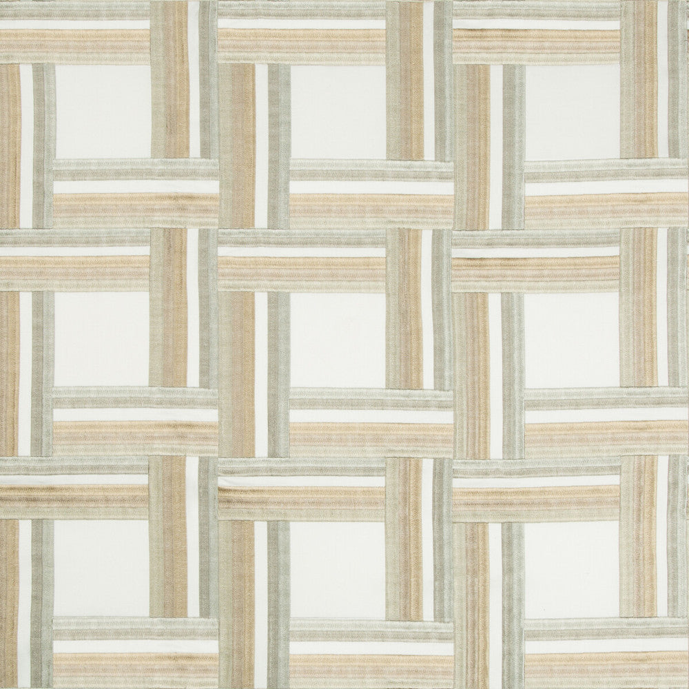 Front Row Greige by Kravet Couture Designer Fabric MODERN TAILOR COTTON - 50%;VISCOSE - 50% India - Horizontal: 7.75 and Vertical: 7.5 55 - Swanky Fabrics -