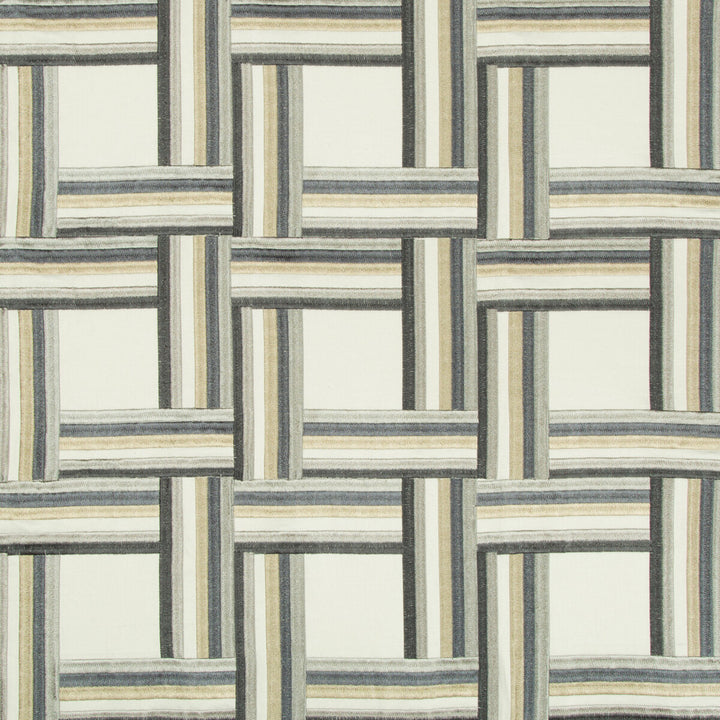 Front Row Steel Blue by Kravet Couture Designer Fabric MODERN TAILOR COTTON - 50%;VISCOSE - 50% India - Horizontal: 7.75 and Vertical: 7.5 55 - Swanky Fabrics -