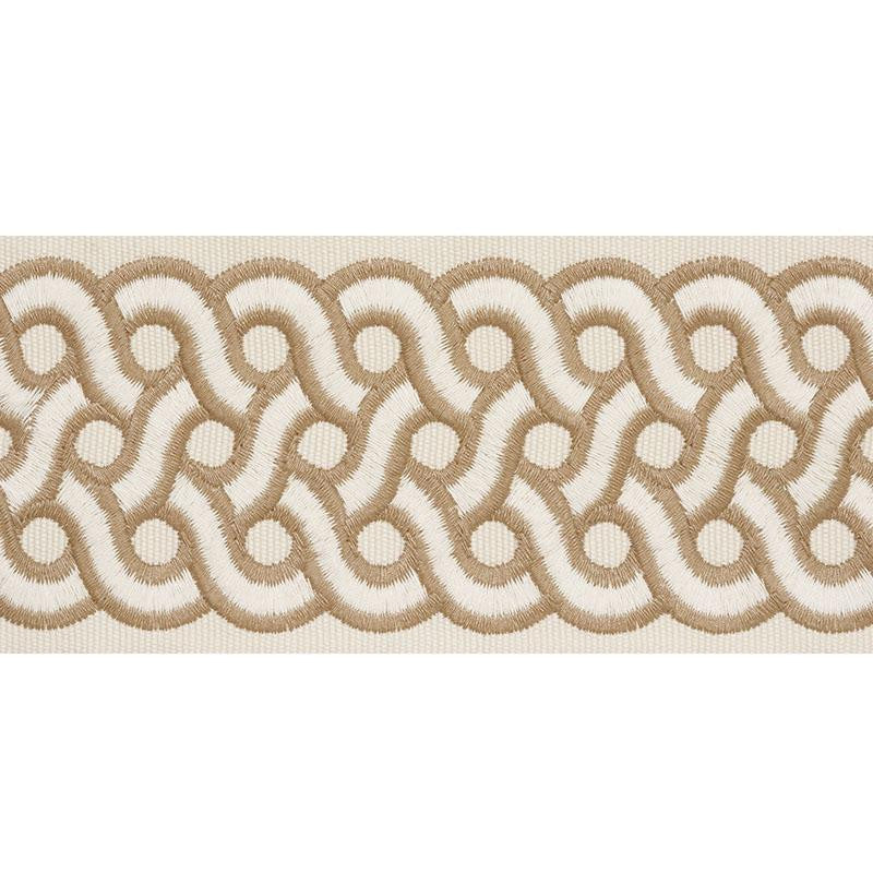 Mandeville Tape Dune 77150 by Schumacher Designer Trim Timothy Corrigan 3.0" - Swanky Fabrics -