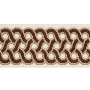 Mandeville Tape Chestnut 77151 by Schumacher Designer Trim