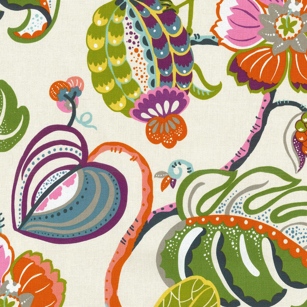 Tropical Fete Rainforest 450042 by Genevieve Gorder Designer Fabric LOS CLASICOS 100% Cotton CHINA Wyzenbeek 12,000 Horizontal: 13.50" and Vertical: 27.00" 54" - Swanky Fabrics -