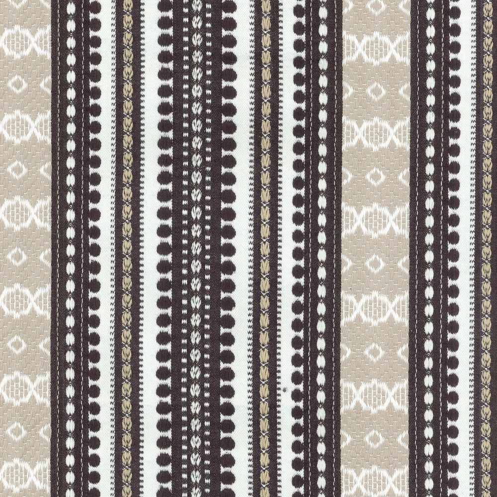 Ancient Stripe Onyx 450070 by Genevieve Gorder Designer Fabric LOS CLASICOS 100% Cotton CHINA Wyzenbeek 18,000 Horizontal: 7.13" and Vertical: 1.75" 57" - Swanky Fabrics -