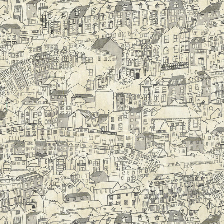 City Streets Steam 450120 by Genevieve Gorder Designer Fabric LOS CLASICOS 100% Cotton U.S.A. Wyzenbeek 51,000 Horizontal: 27.00" and Vertical: 27.00" 54" - Swanky Fabrics -