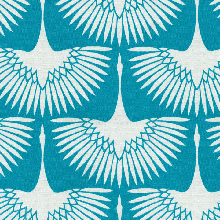 FLOCK Cerulean 450172 by Genevieve Gorder Outdoor Designer Fabric - Base:73% Polyester 27% Linen EMBROID:100% Polyester USA 51000 Horizontal: 4.5 and Vertical: 8.4 54 - Swanky Fabrics -