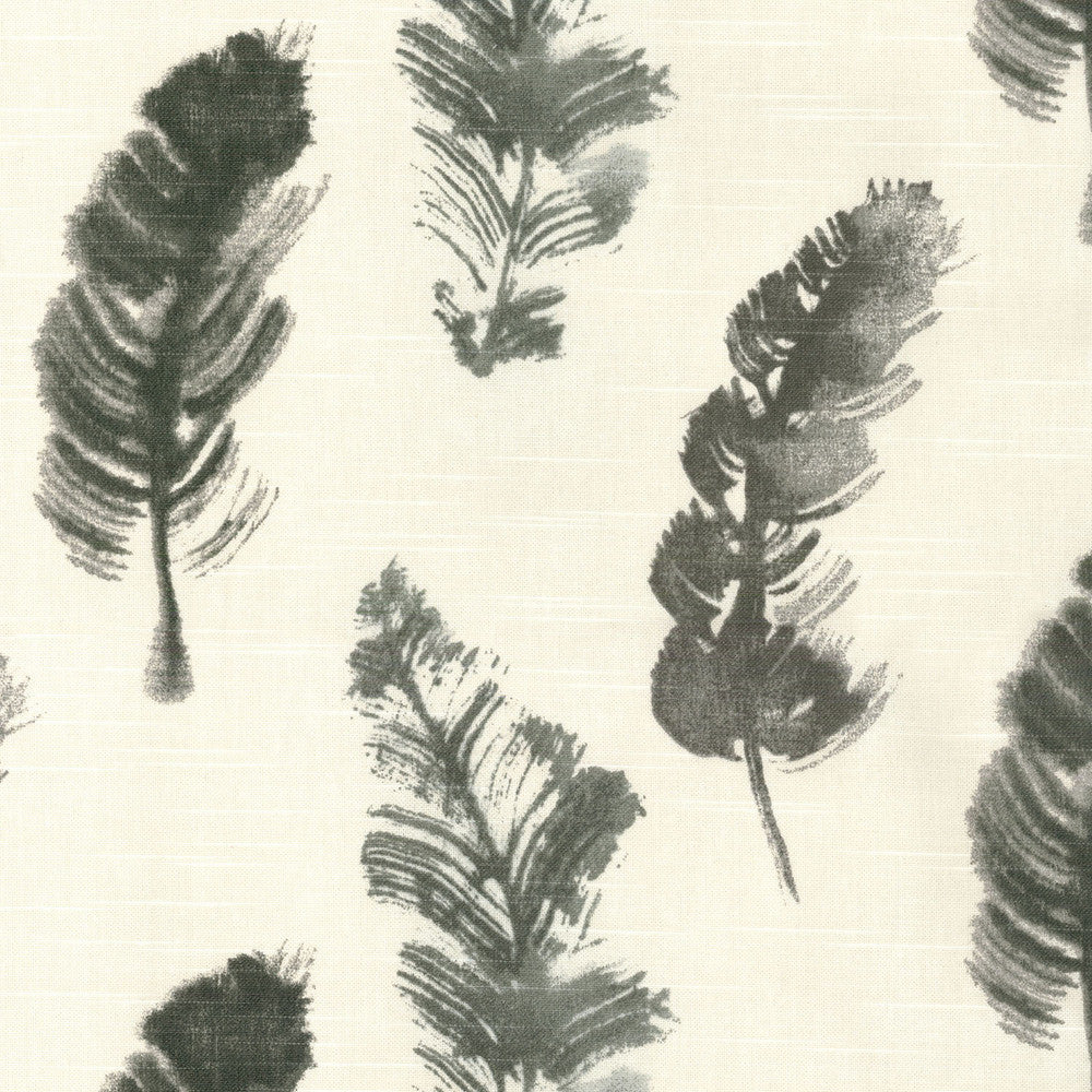 Feather Fall Inked 450350 by Genevieve Gorder Designer Fabric - 100% Cotton USA 15000 Horizontal: 13.5 and Vertical: 13.5 54 - Swanky Fabrics -