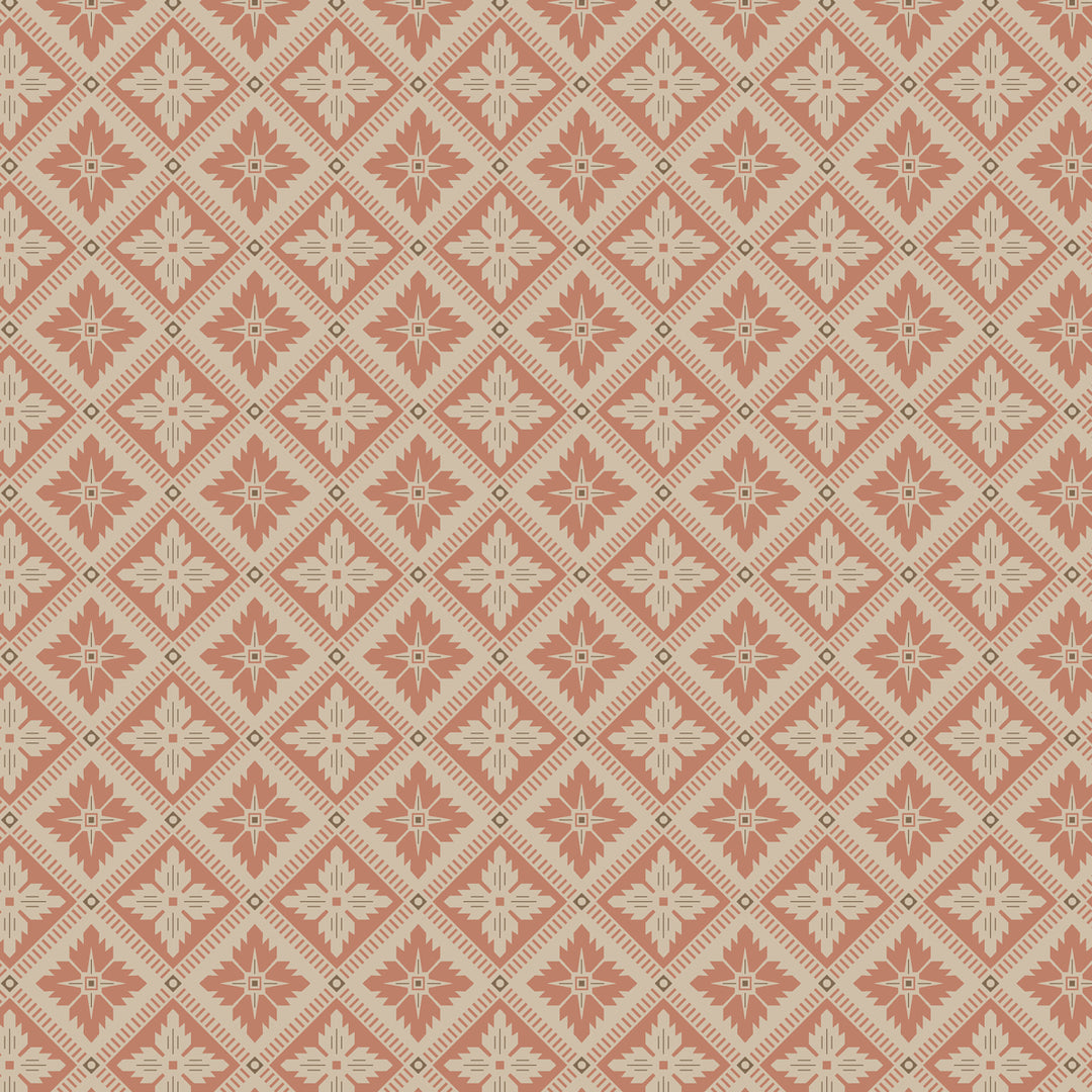 Loka Terracotta 4530 by Schumacher Designer Wallcovering
