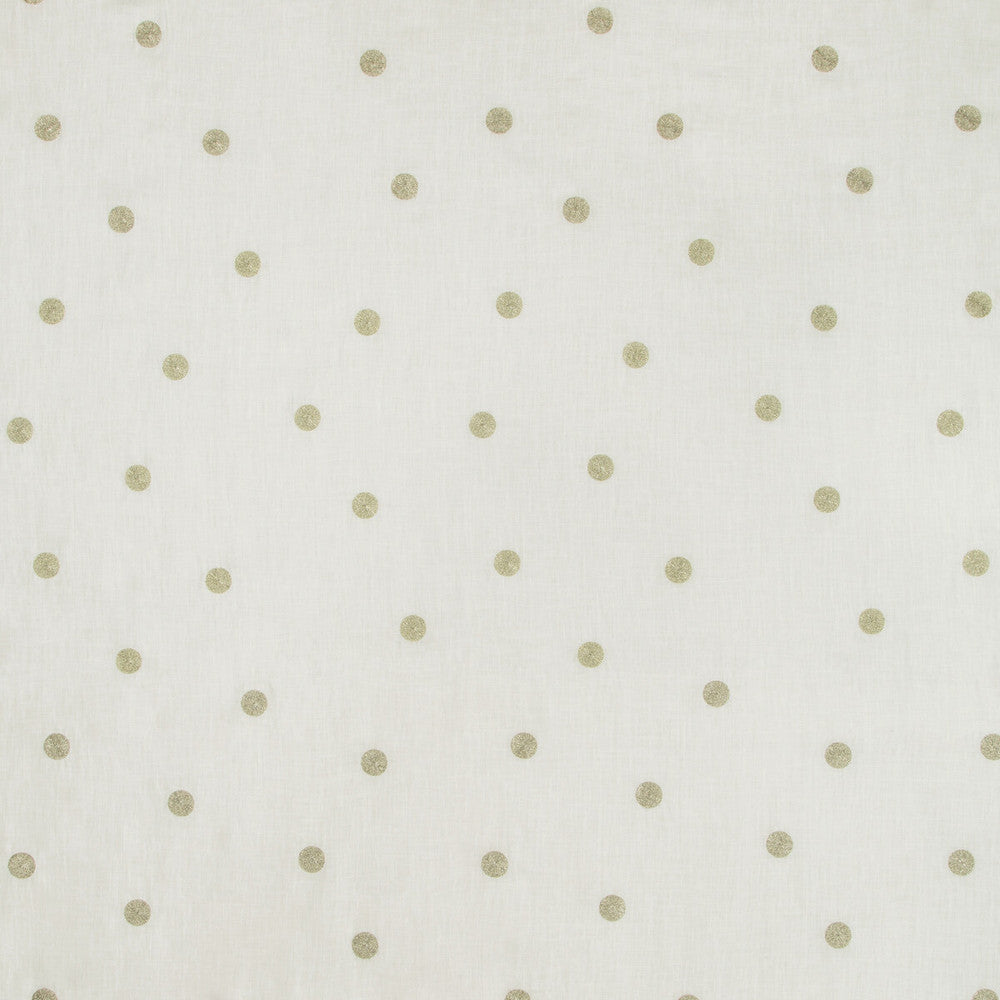 Shimmerdot Gold by Kravet Design Designer Fabric KATE SPADE AMUSEMENTS LINEN - 80%;METALLIC - 20% India Horizontal: 17 and Vertical: 15.75 51 - Swanky Fabrics -