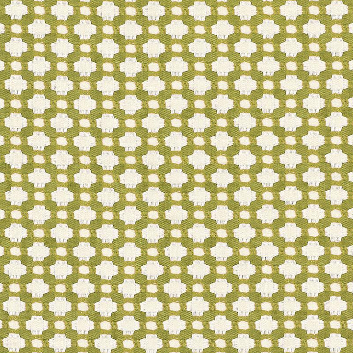 Betwixt Grass/Ivory 62614 by Schumacher Designer Fabric Essentials: Small-Scale Upholstery 1.62" - Swanky Fabrics -