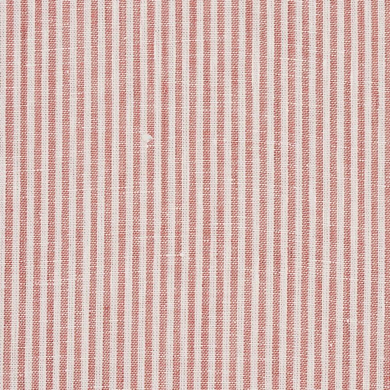 Wesley Ticking Stripe Coral 65988 by Schumacher Designer Fabric New Traditional - Swanky Fabrics -