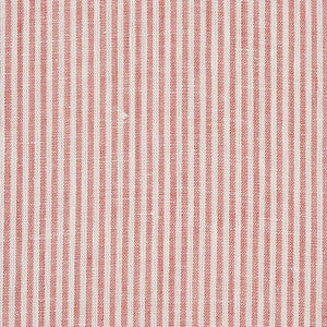 Wesley Ticking Stripe Coral 65988 by Schumacher Designer Fabric