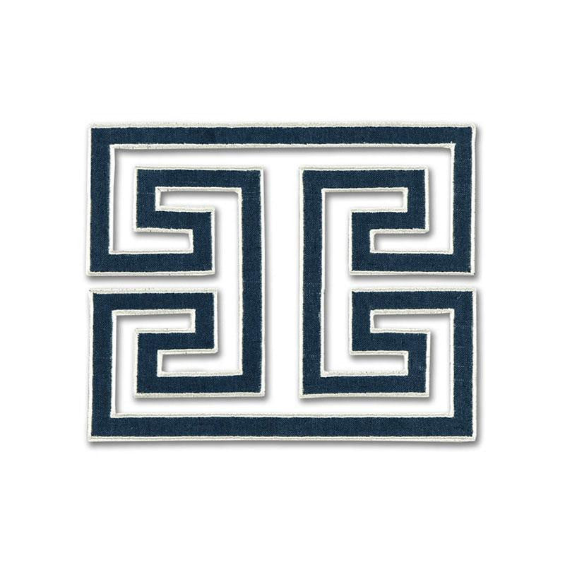 Madame Wu Appliqu Bleu Marine 66132 by Schumacher Designer Trim Mary Mcdonald 8.0" - Swanky Fabrics -