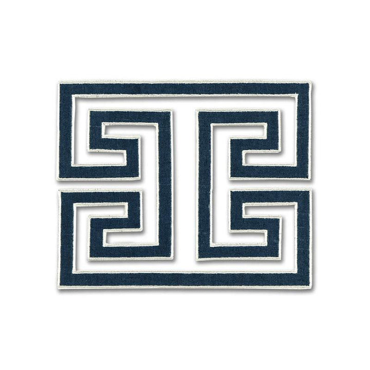 Madame Wu Appliqu Bleu Marine 66132 by Schumacher Designer Trim Mary Mcdonald 8.0" - Swanky Fabrics -