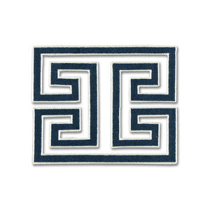 Madame Wu Appliqu Bleu Marine 66132 by Schumacher Designer Trim
