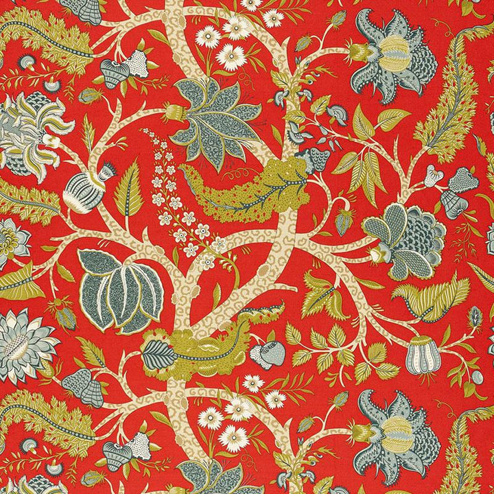 Jaipur Tree Poppy 173543 by Schumacher Designer Fabric Classic Prints 50.0" - Swanky Fabrics -