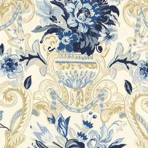 Aylesbury Vase Delft 173843 by Schumacher Designer Fabric