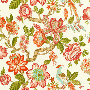 Huntington Gardens Coral 175561 by Schumacher Designer Fabric