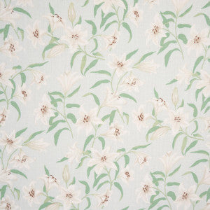 Scattered Lilies Sky 180301 by Schumacher Designer Fabric