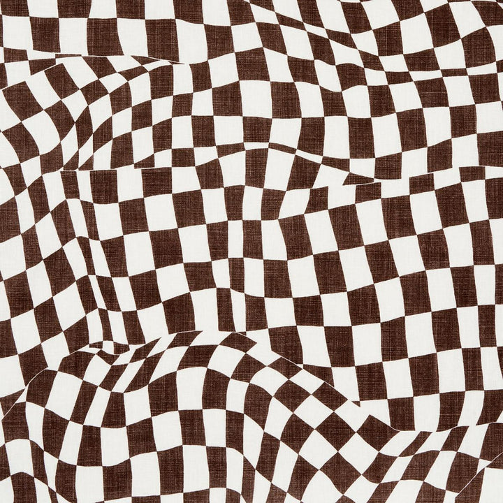 Loose Check Brown 180331 by Schumacher Designer Fabric David Kaihoi 54.0" - Swanky Fabrics -