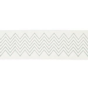Leora Hand Blocked Tape Narrow Sky 181380 by Schumacher Designer Trim