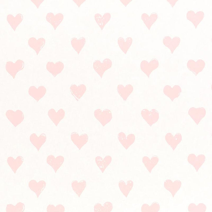 Hearts Pink 5011160 by Schumacher Designer Wallpaper Molly Mahon 20.4" - Swanky Fabrics -