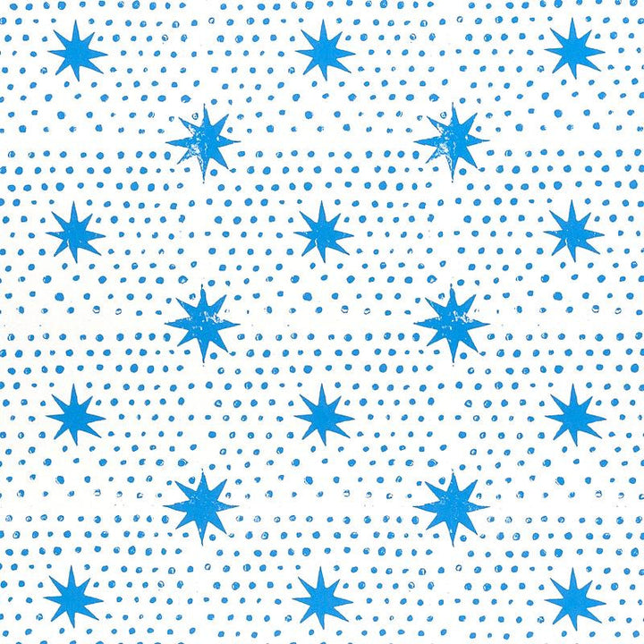 Spot & Star Blue 5011170 by Schumacher Designer Wallpaper Molly Mahon 7.0" - Swanky Fabrics -