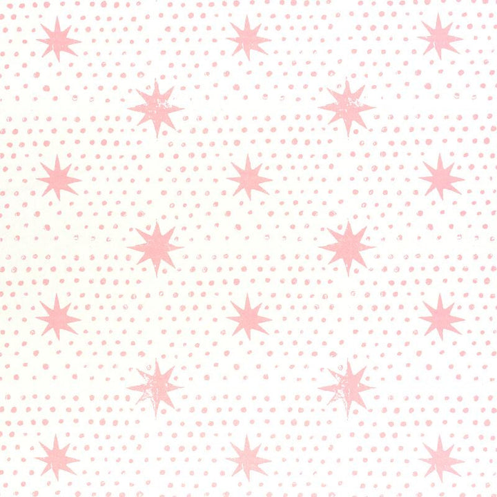 Spot & Star Pink 5011172 by Schumacher Designer Wallpaper Molly Mahon 7.0" - Swanky Fabrics -