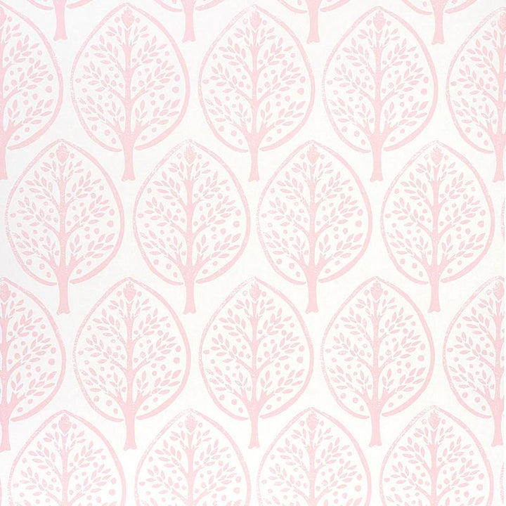 Tree Pink 5011181 by Schumacher Designer Wallpaper Molly Mahon 10.25" - Swanky Fabrics -