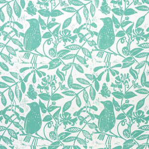 Bird & Bee Seaglass 5011192 by Schumacher Designer Wallpaper